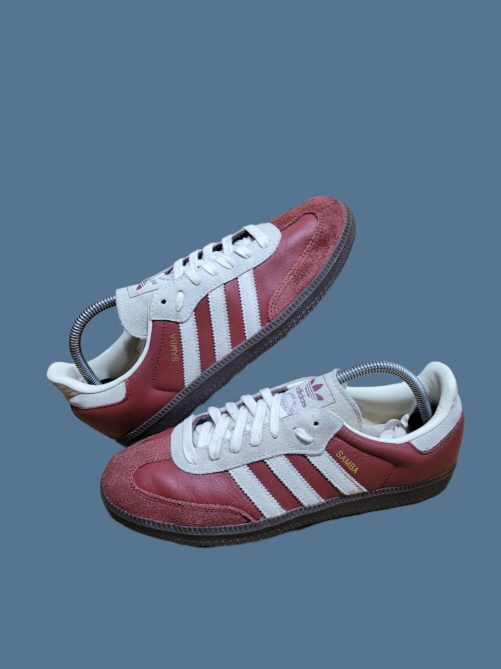 Adidas Samba OG Ruby (Maroon/Burgundy) Cream White Brown Gum Shoes Men's Size 9